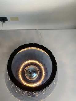 Blaues Murano Glas mit Ballotton Lampe von Simoeng