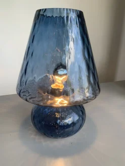 Blaues Murano Glas mit Ballotton Lampe von Simoeng