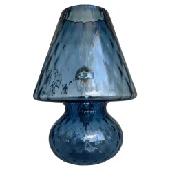 Blaues Murano Glas mit Ballotton Lampe von Simoeng