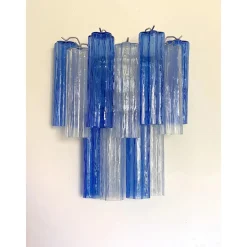 Blaue zweifarbige Tronchi Wandleuchte im Venini-Stil von Simoeng