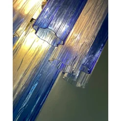Blaue zweifarbige Tronchi Wandleuchte im Venini-Stil von Simoeng