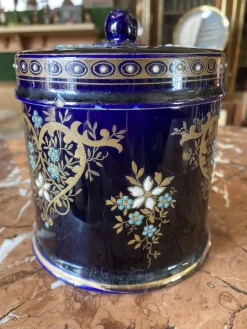 Blau glasiertes Steingut Service, 4 . Set