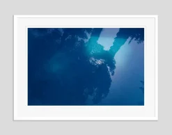 Blue Oversize Archival Pigment Print Framed in White by Stuart Möller