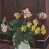 Blumenstrauß in der Vase, Anfang 20. Jh., Öl auf Holz, Gerahmt