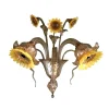 Blumen Wandleuchte mit Sonnenblumen von Bottega Veneziana