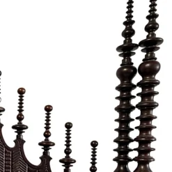Bobbin Lace Bett aus edlem Holz, 17. Jh