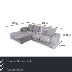 Boconcept Cenova Ecksofa mit Stoffbezug in Grau