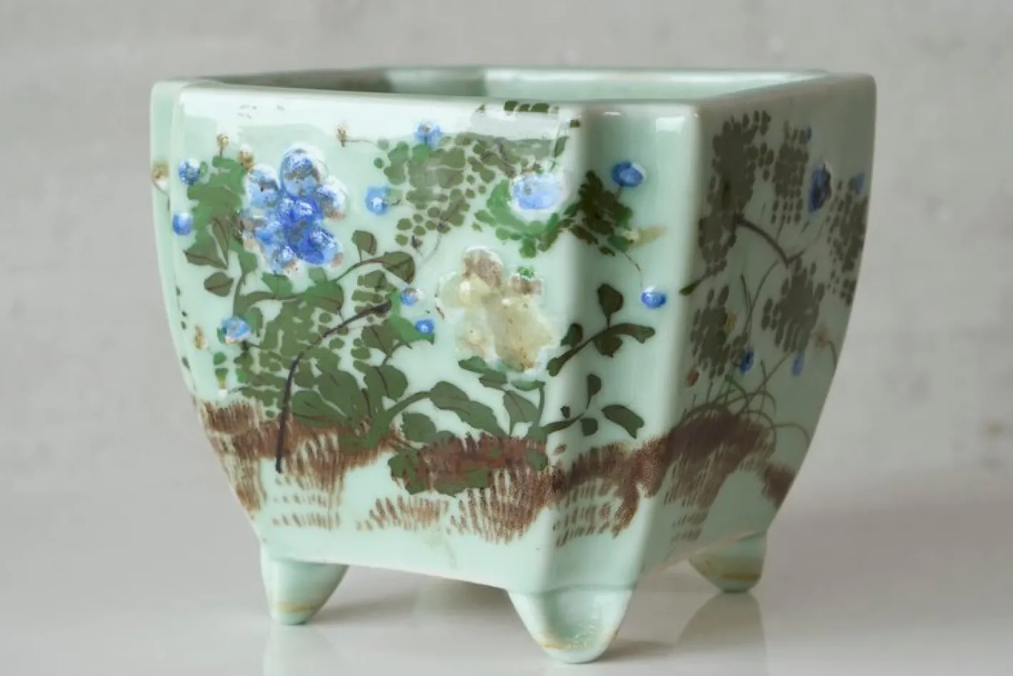 Bonsai Pflanzer aus Jade, Japan, 1940er