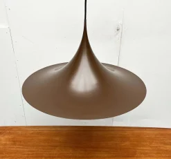 Braune Dänische Mid-Century Modern Space Age Semi Hängelampe von Claus Bonderup und Torsten Thorup für Fog & Mørup, 1960er