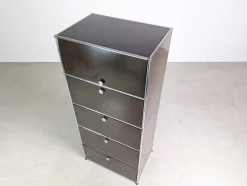 Brauner Vintage Aktenschrank von USM Haller