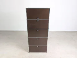 Brauner Vintage Aktenschrank von USM Haller