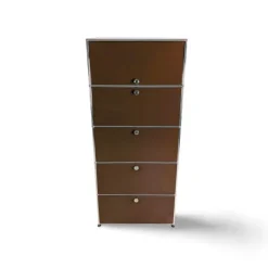 Brauner Vintage Aktenschrank von USM Haller