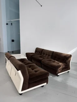 Braunes Corduroy Amanta Sofa von Mario Bellini für C&B Italia, 1966, 5er Set