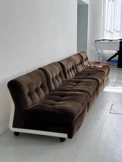 Braunes Corduroy Amanta Sofa von Mario Bellini für C&B Italia, 1966, 5er Set