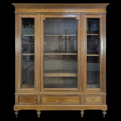 Braunes Louis XVI Bücherregal aus Mahagoni