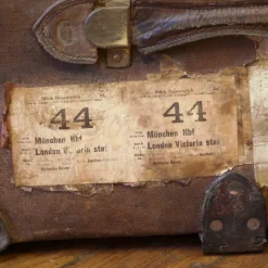 Braune Vintage Reisetruhe, 1930er