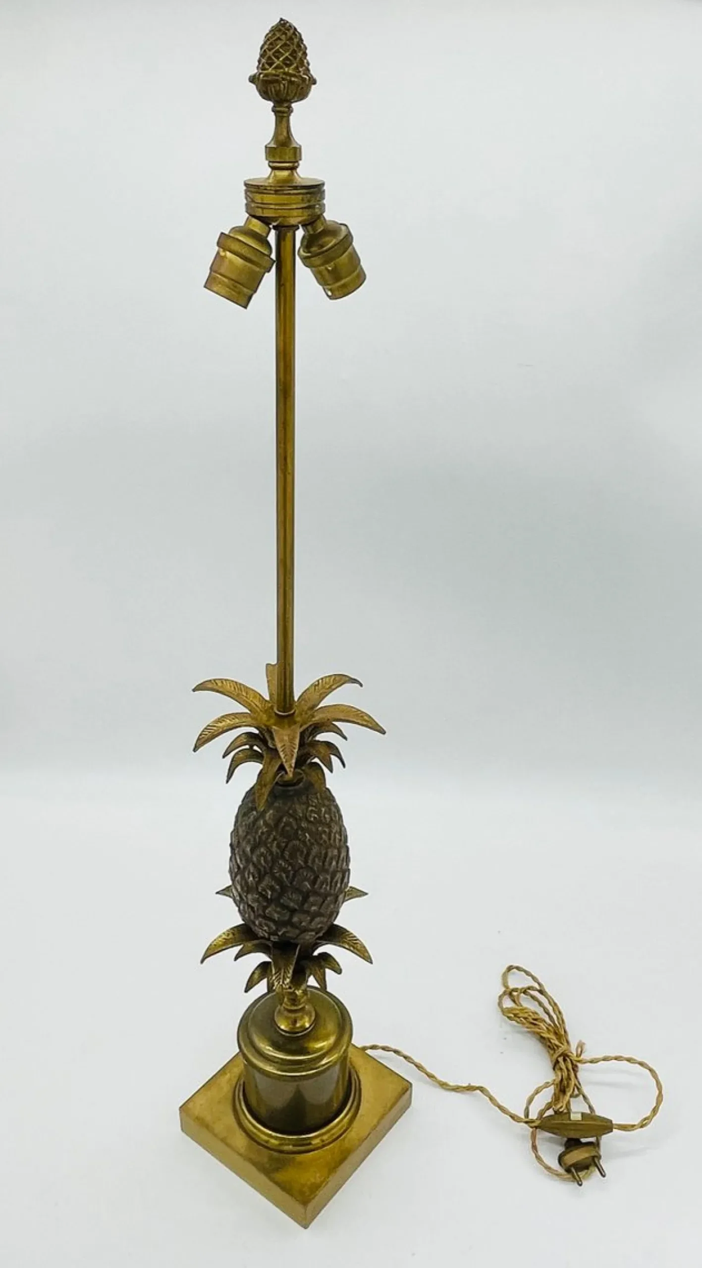 Bronze Ananas Tischlampe, 1960