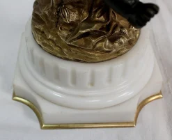 Bronze Kerzenständer, 19. Jh., 2er Set