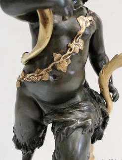 Bronze Kerzenständer, 19. Jh., 2er Set