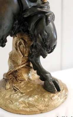 Bronze Kerzenständer, 19. Jh., 2er Set