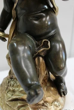 Bronze Kerzenständer, 19. Jh., 2er Set