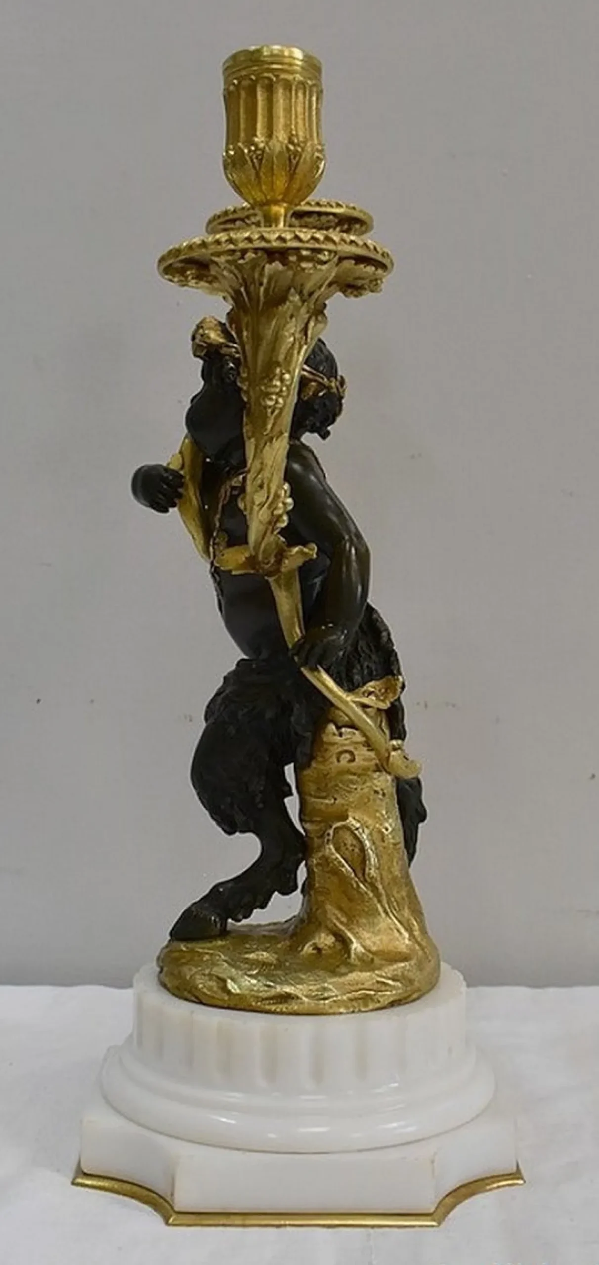 Bronze Kerzenständer, 19. Jh., 2er Set