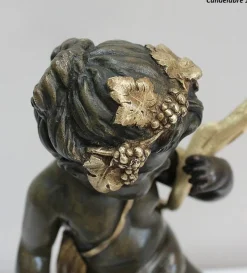Bronze Kerzenständer, 19. Jh., 2er Set