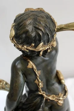 Bronze Kerzenständer, 19. Jh., 2er Set