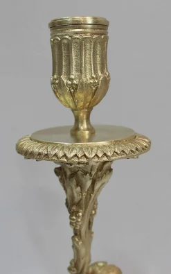 Bronze Kerzenständer, 19. Jh., 2er Set