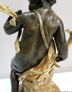 Bronze Kerzenständer, 19. Jh., 2er Set