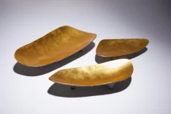 Bronze Satin Weißgold Schalen Dreifuß von Reda Amalou Design, 3er Set
