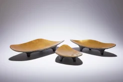 Bronze Satin Weißgold Schalen Dreifuß von Reda Amalou Design, 3er Set