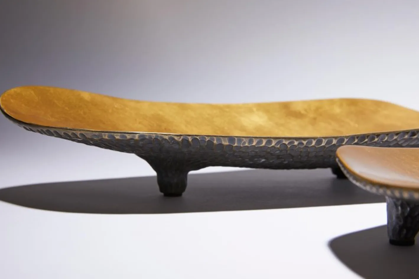 Bronze Satin Weißgold Schalen Dreifuß von Reda Amalou Design, 3er Set
