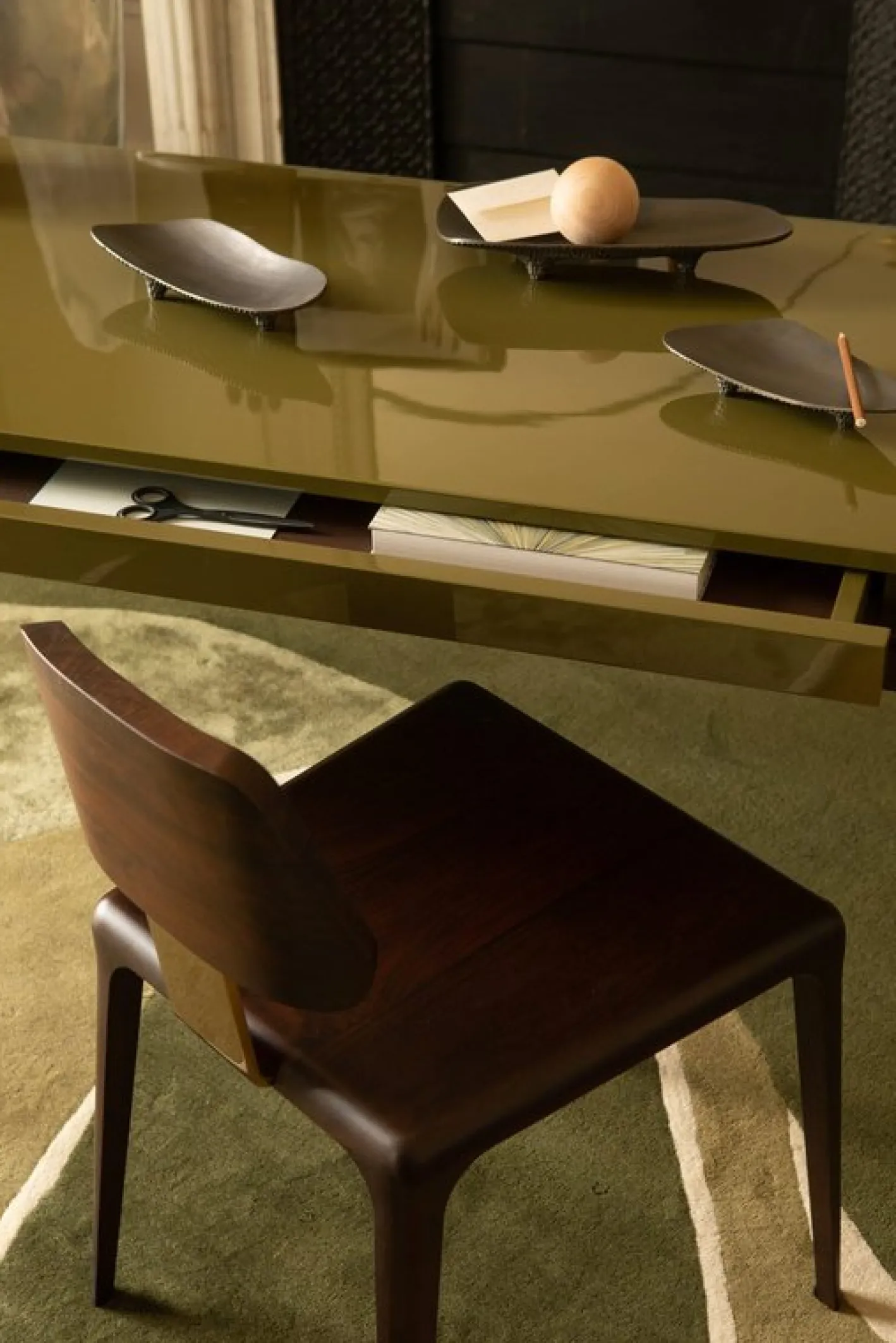 Bronze Satin Weißgold Schalen Dreifuß von Reda Amalou Design, 3er Set