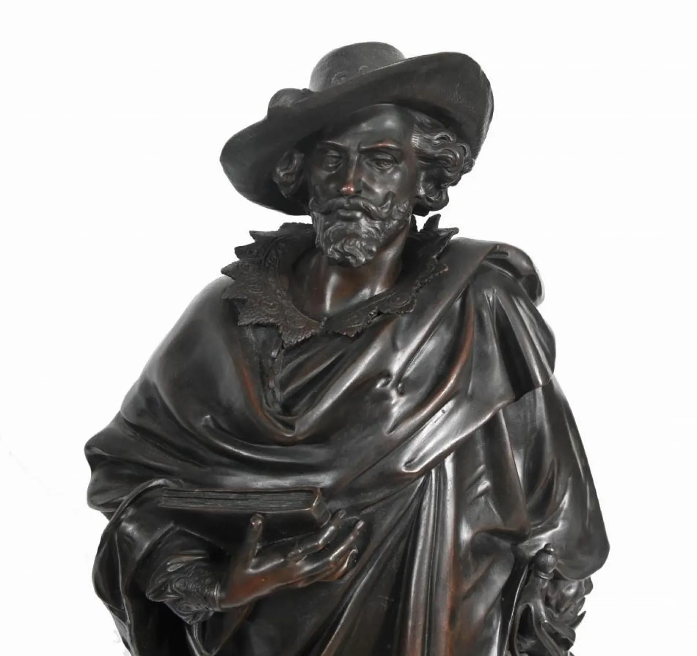 Bronze Statuen Rubens und Van Dyck von Jean Jules Salmson, 2er Set