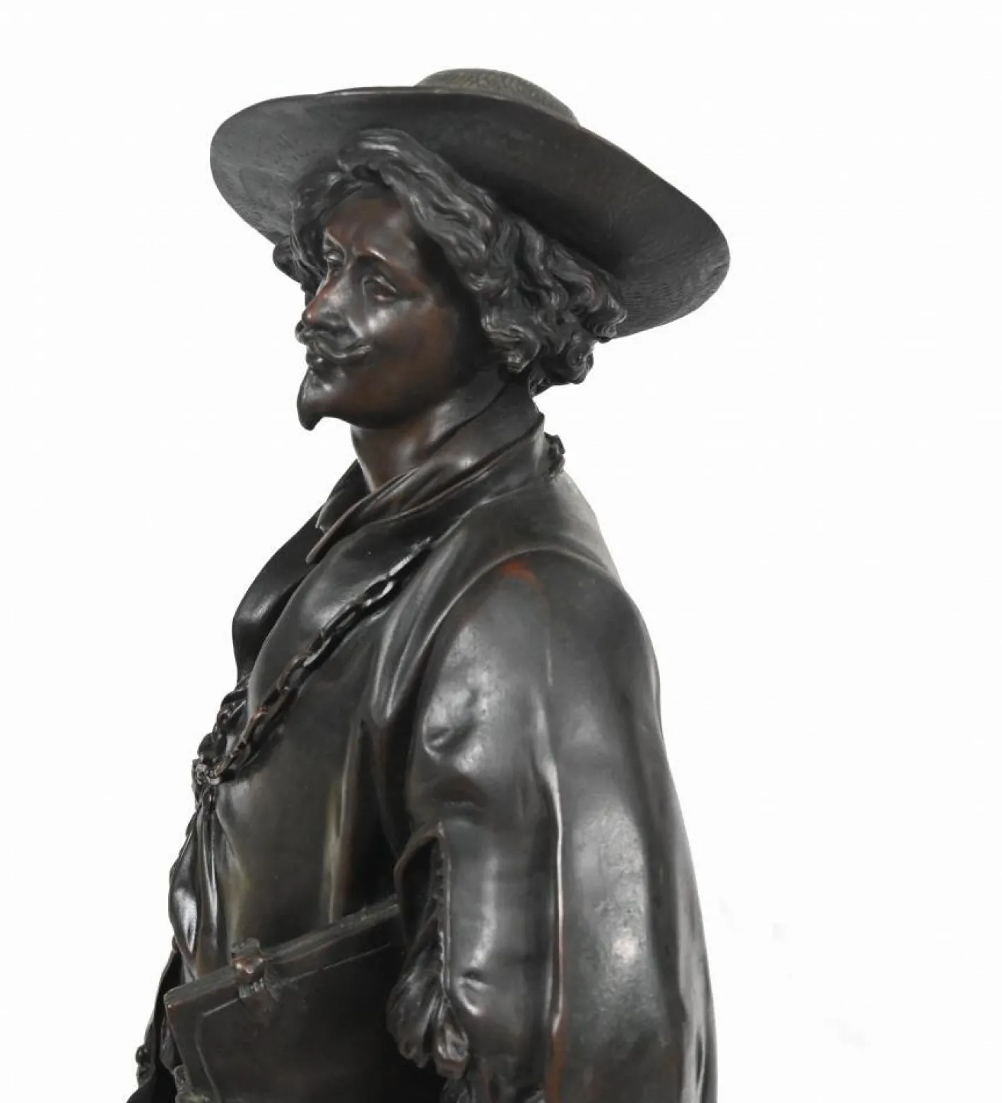 Bronze Statuen Rubens und Van Dyck von Jean Jules Salmson, 2er Set
