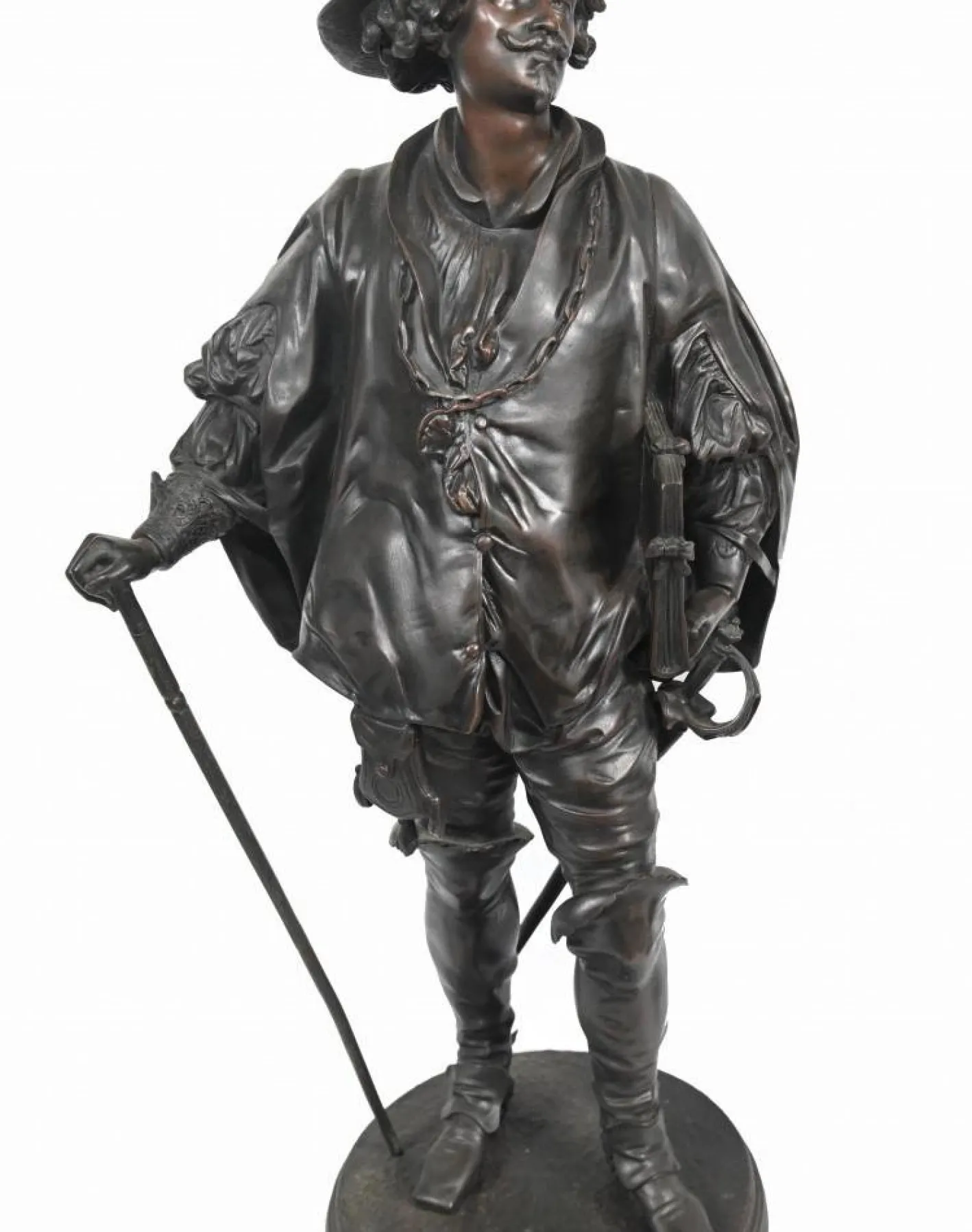Bronze Statuen Rubens und Van Dyck von Jean Jules Salmson, 2er Set