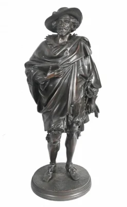 Bronze Statuen Rubens und Van Dyck von Jean Jules Salmson, 2er Set