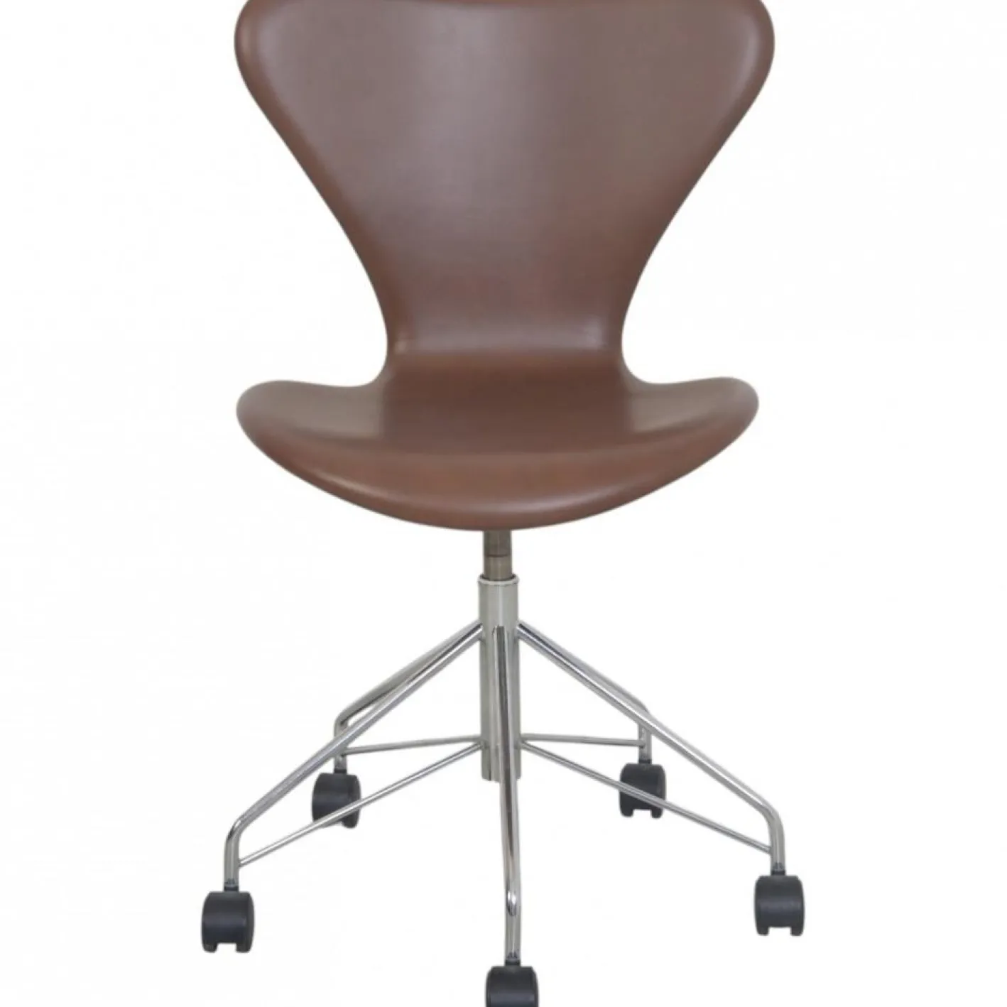 3117 Bürostuhl aus Mokka Classic Leder von Arne Jacobsen für Fritz Hansen, 1997