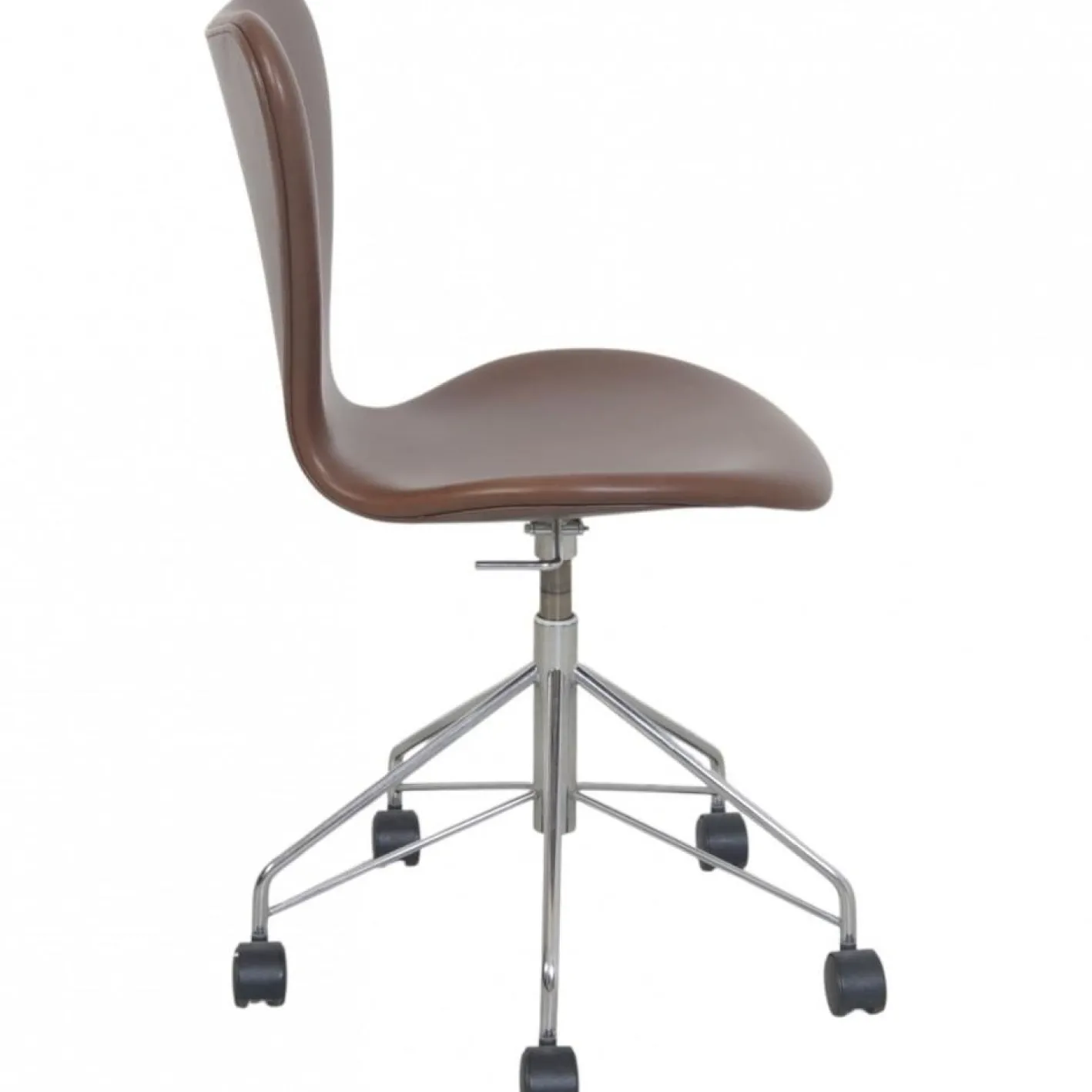 3117 Bürostuhl aus Mokka Classic Leder von Arne Jacobsen für Fritz Hansen, 1997