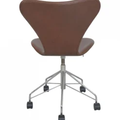 3117 Bürostuhl aus Mokka Classic Leder von Arne Jacobsen für Fritz Hansen, 1997