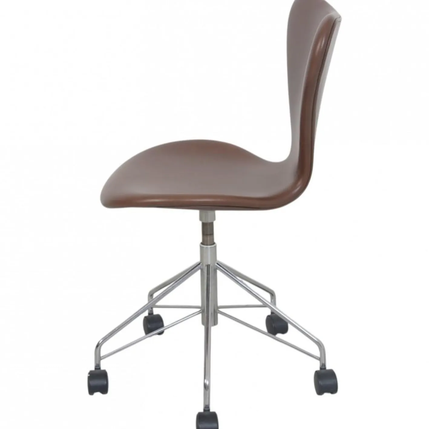 3117 Bürostuhl aus Mokka Classic Leder von Arne Jacobsen für Fritz Hansen, 1997