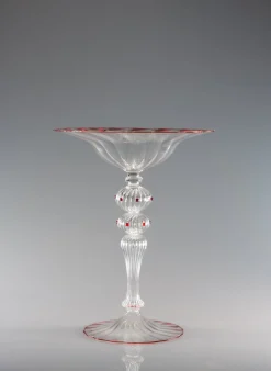 Browded Stielglas mit Zwei Punkten von Cortella & Ballarin