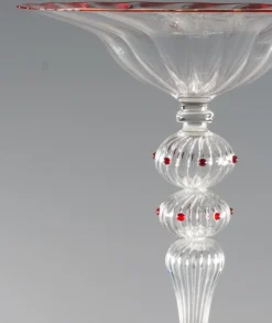 Browded Stielglas mit Zwei Punkten von Cortella & Ballarin