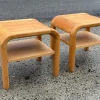 Brutalistische Dänische Mid-Century Nachttische von Villy Nørgaard, 1984, 2er Set