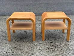 Brutalistische Dänische Mid-Century Nachttische von Villy Nørgaard, 1984, 2er Set