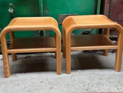Brutalistische Dänische Mid-Century Nachttische von Villy Nørgaard, 1984, 2er Set