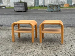 Brutalistische Dänische Mid-Century Nachttische von Villy Nørgaard, 1984, 2er Set