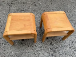 Brutalistische Dänische Mid-Century Nachttische von Villy Nørgaard, 1984, 2er Set