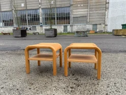 Brutalistische Dänische Mid-Century Nachttische von Villy Nørgaard, 1984, 2er Set